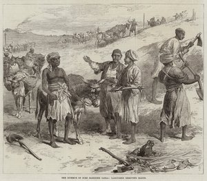 Isthmus of Suez Maritime Canal, arbejdere, der fjerner jorden af Arthur Hopkins