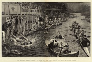 Oxford Summer Eights, en scene på floden efter den sidste aftens kapløb