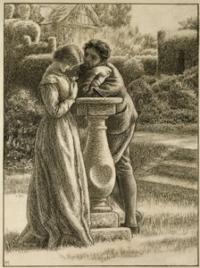 Urskiven, 1800-tallet (pen og blæk på papir) af Arthur Hughes