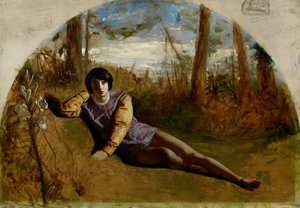 Den unge digter, 1849 af Arthur Hughes