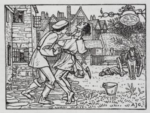 HC Andersen: Store Claus og Lille Claus (litho) af Arthur Joseph Gaskin