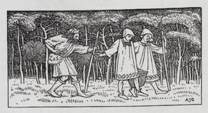 HC Andersen: Elfinbakken (litho) af Arthur Joseph Gaskin