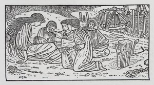 HC Andersen: Den lille havfrue (litho) af Arthur Joseph Gaskin