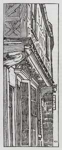 HC Andersen: Det gamle hus (litho) af Arthur Joseph Gaskin