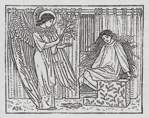 HC Andersen: De røde sko (litho) af Arthur Joseph Gaskin