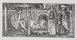 HC Andersen: Svinehyrden (litho) af Arthur Joseph Gaskin