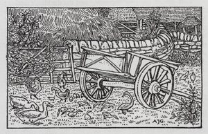 HC Andersen: Den grimme ælling (litho) af Arthur Joseph Gaskin