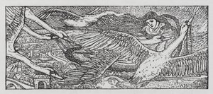 HC Andersen: De vilde svaner (litho) af Arthur Joseph Gaskin