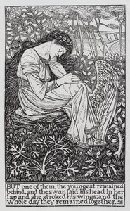 HC Andersen: De vilde svaner (litho) af Arthur Joseph Gaskin