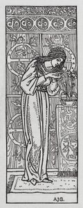 HC Andersen: Tommelise (litho) af Arthur Joseph Gaskin