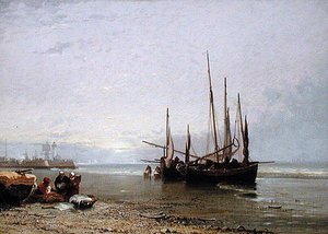 Luggers på stranden ved Treport