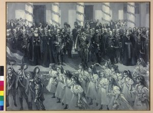 Hyldest til skolebørnene i Zagreb 1895