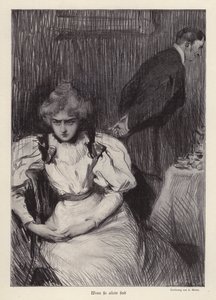 Når hun er alene (litho)