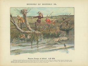 Alfreds snævre flugt. A.D. 878 (farvelitografi) af Arthur Moreland
