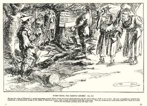 Robin Hood, den berømte bueskytte (litografi)