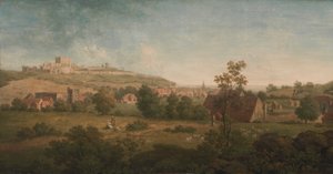 Landskab, med Dover Castle i det fjerne af Arthur Nelson