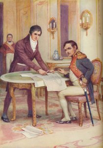Fulton forklarer sin ubåd til Napoleon, c1925