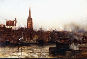 Treenighed fra floden, 1880 af Arthur Quartley