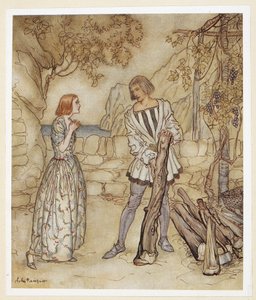 AKT III: Scene I, linje 15 Ak, nu, bed dig, arbejd ikke så hårdt. af Arthur Rackham