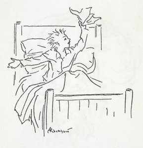 En dreng i sengen af Arthur Rackham