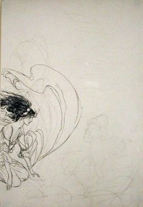 Ved pumpen (blyant på papir) af Arthur Rackham