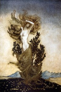 Comus, er en maske til ære for kyskhed af Arthur Rackham