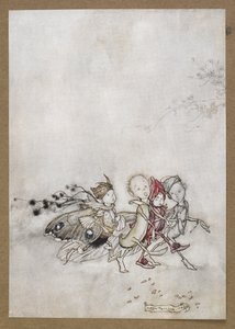 Indtast Peaseblossom, Cobweb, Moth og Sennepsfrø«. En scene fra 