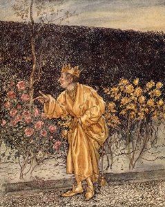 Hver blomst blev ændret til guld, illustration fra 