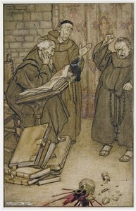 Hvis nogen løj, eller hvis nogen bandede (pen & blæk og wc på papir) af Arthur Rackham