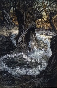 Illustration af Arthur RACKHAM (1867-1939) til Drømmen om en sommernat af William SHAKESPEARE af Arthur Rackham
