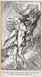 Illustration af Kong Lear. af Arthur Rackham