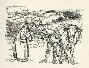 Hans og Bønnestagen af Arthur Rackham