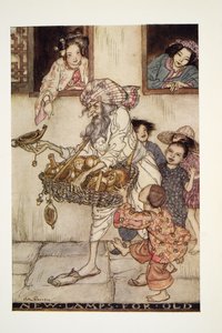 Nye lamper til gamle, fra Arthur Rackham Fairy Book, pub. 1933 af Arthur Rackham
