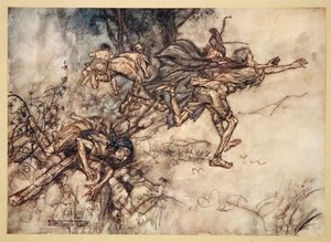 O monstrøse! O mærkeligt! vi er hjemsøgt. Bed, mestre! flyv, mestre! Hjælp!, illustration fra 