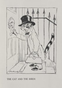 Katten og fuglene, illustration fra 