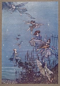 The Fairies of the Serpentine, fra Peter Pan i Kensington Gardens af J M Barrie (1860 - 1937), pub. 1906 af Arthur Rackham