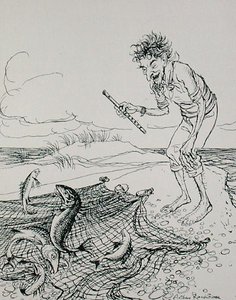 The Fisherman Piping, illustration fra 
