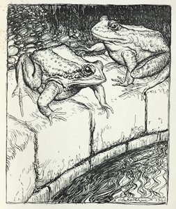 Frøerne og brønden, illustration fra 