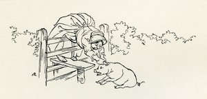 Den gamle kvinde og hendes gris af Arthur Rackham