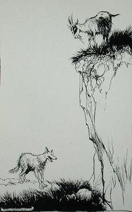 Ulven og geden, illustration fra 