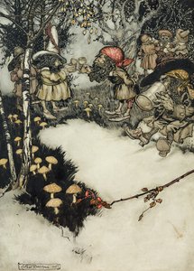 De slugte deres spiritus i dyb stilhed, 1905 (pen & i og wc på papir) af Arthur Rackham