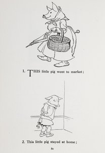 Denne lille gris gik på markedet - børnehaver. af Arthur Rackham