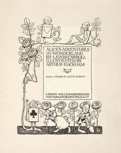 Titelside, fra Alices Adventures in Wonderland, af Lewis Carroll, pub.1907 af Arthur Rackham