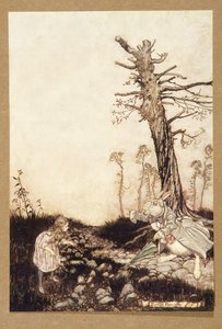 Hvorfor Mary Ann, hvad laver du herude?, fra Alices Adventures in Wonderland, af Lewis Carroll, pub.1907 af Arthur Rackham