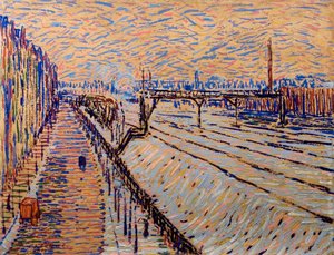 Jernbanen, 1910. af Arthur Segal