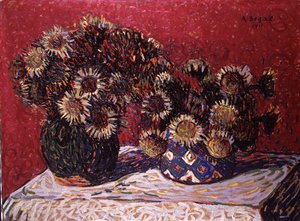 To vaser med blomster af Arthur Segal