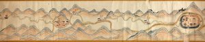 16.000. leveret. Orienteret med nord til højre. Relief vist billedmæssigt. Fugleperspektiv. Dækker Wei-floden i Baoji Xian, Shanxi Sheng til Shu Dao i Shanxi-Sichuan grænsen. Viser bebyggelser, rastepladser, stationer, kroer, templer, bjergpas, walle