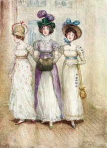 Illustration til Northanger Abbey af Jane Austen af Arthur Wallis Mills