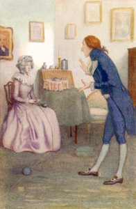 Illustration til Pride and Prejudice af Jane Austen af Arthur Wallis Mills
