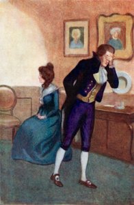 Illustration til fornuft og sensibilitet af Jane Austen af Arthur Wallis Mills